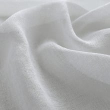 Sorrento White Sheer S-Fold Single Panel Curtain